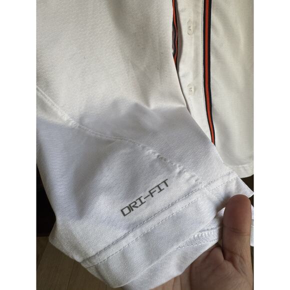 VTG Nike BLANK WHITE AWAY Virginia UVA Hokies Baseball Softball Jersey 2XL XXL - Picture 3 of 7